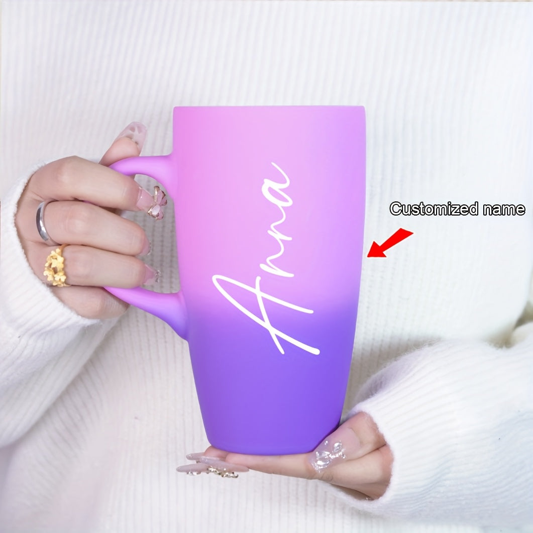 Tazza Personalizzabile con Nome Isolata in Ceramica Riutilizzabile per Caffè, Tè e Bevande Calde e Fredde Regalo Unico