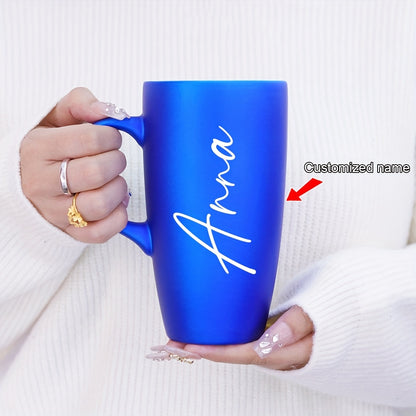Tazza Personalizzabile con Nome Isolata in Ceramica Riutilizzabile per Caffè, Tè e Bevande Calde e Fredde  Regalo Unico