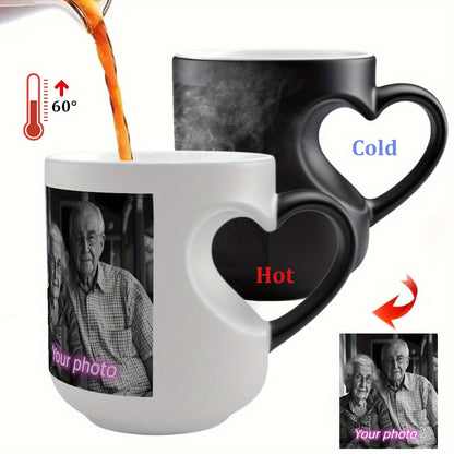 Tazza Magica Personalizzata con Foto Manico a Cuore