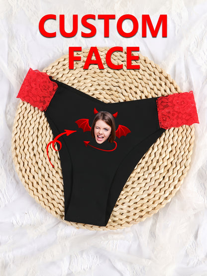 Mutandine in Pizzo Personalizzate per Donna - Design Foto Personalizzato
