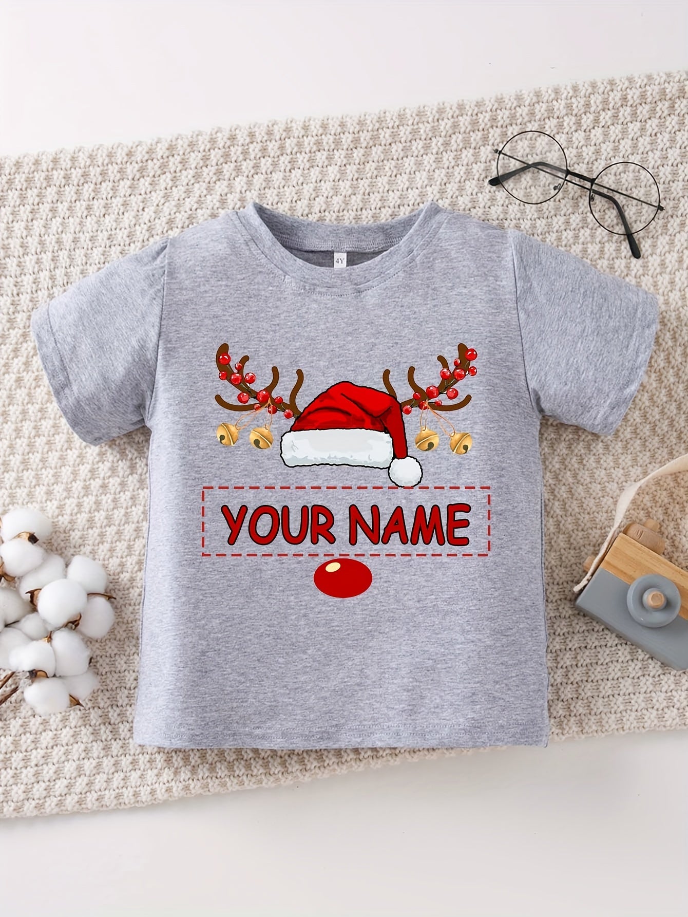 Maglietta di Natale Personalizzata per Bambina 🎀 | Con Nome