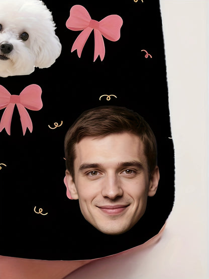 Pigiama Natalizio Personalizzato Donna con Foto del Viso – Idea Regalo Divertente e Comoda per Natale