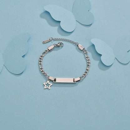 Braccialetto o Cavigliera Personalizzata Placcata Oro in Acciaio Inossidabile