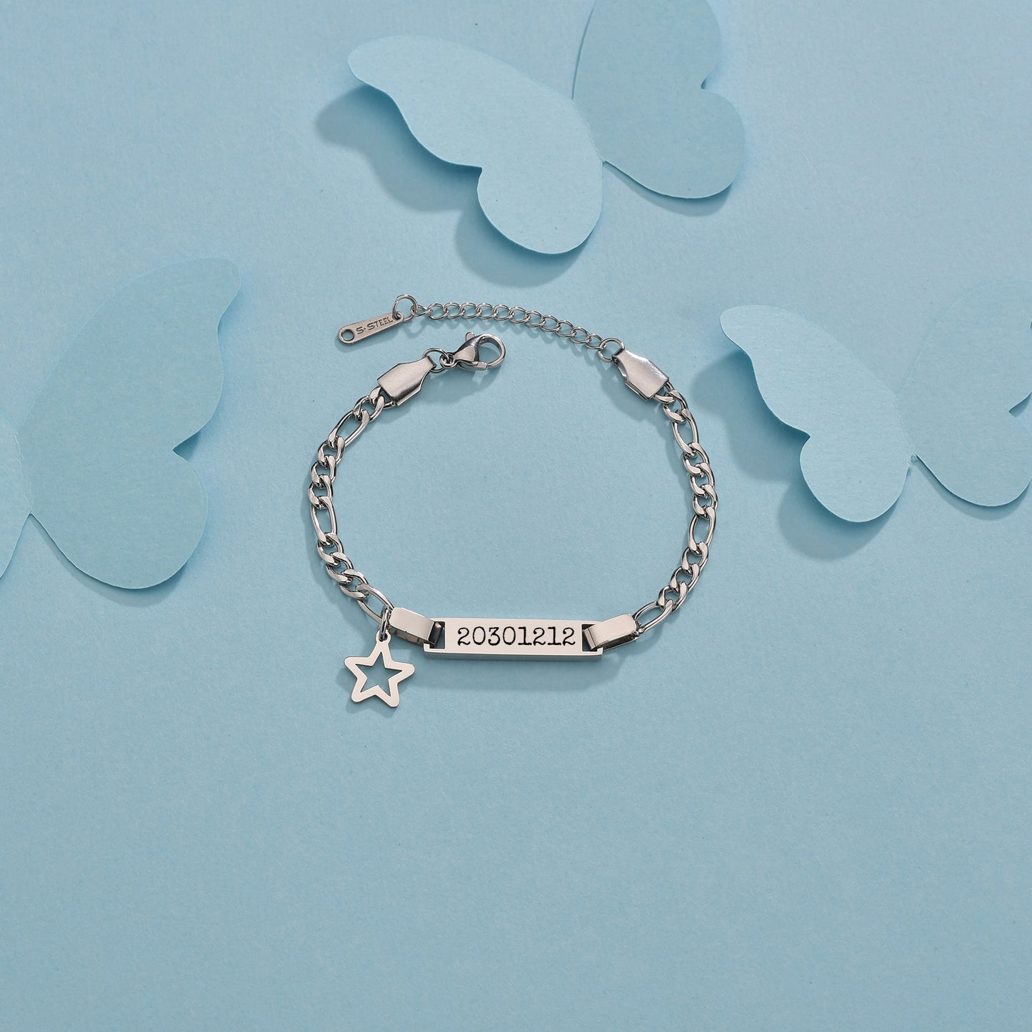 Braccialetto o Cavigliera Personalizzata Placcata Oro in Acciaio Inossidabile