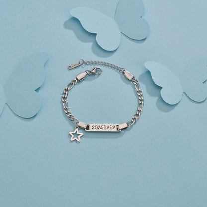 Braccialetto o Cavigliera Personalizzata Placcata Oro in Acciaio Inossidabile