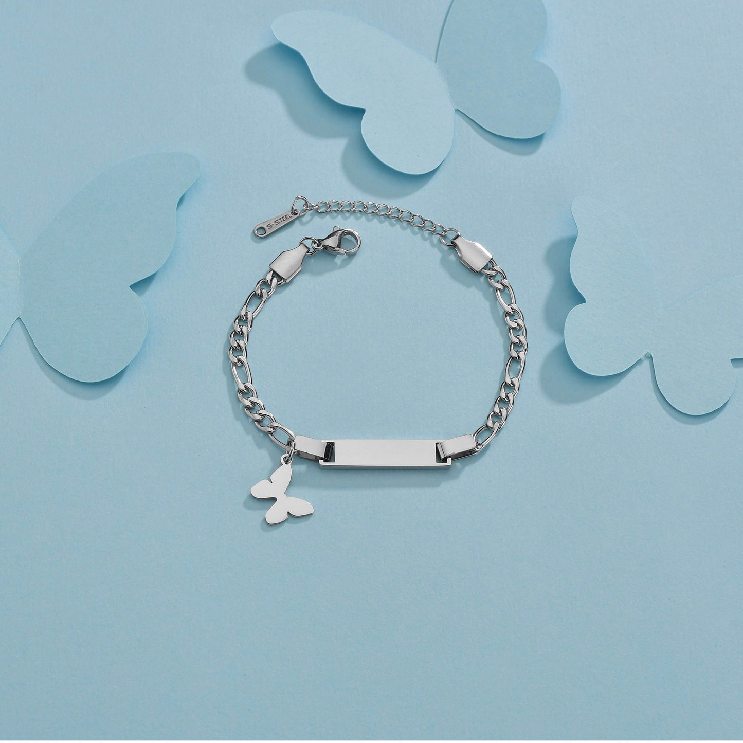 Braccialetto o Cavigliera Personalizzata Placcata Oro in Acciaio Inossidabile