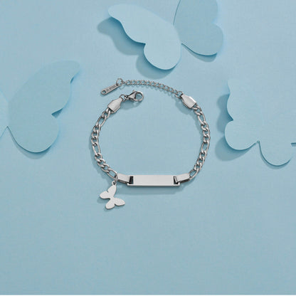 Braccialetto o Cavigliera Personalizzata Placcata Oro in Acciaio Inossidabile