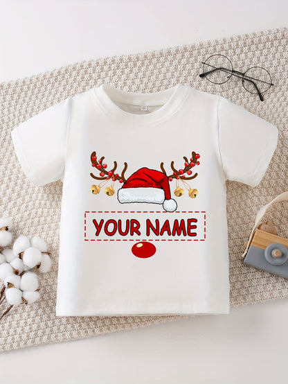 Maglietta di Natale Personalizzata per Bambina 🎀 | Con Nome
