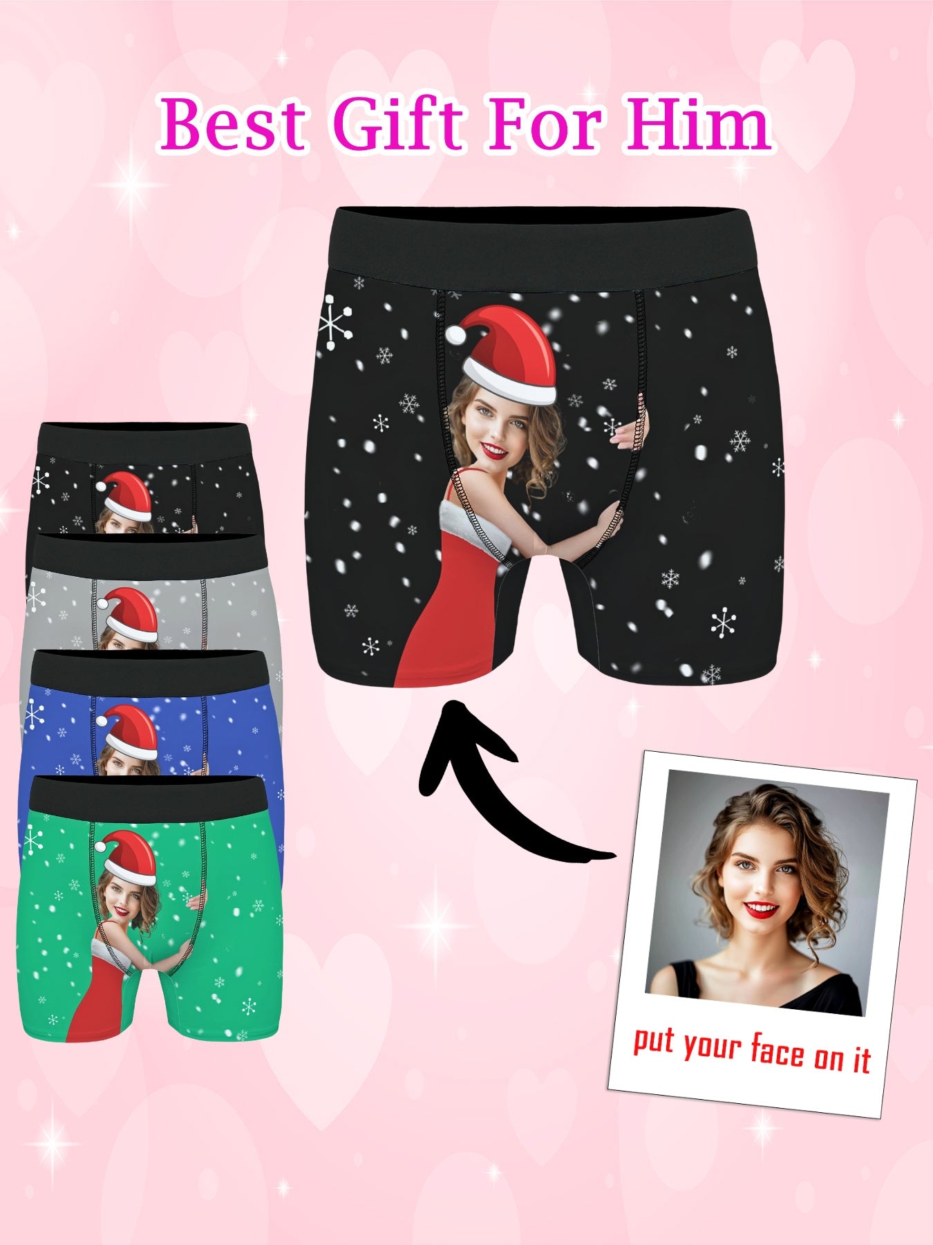 Boxer Uomo Personalizzati con Foto Idea Natale
