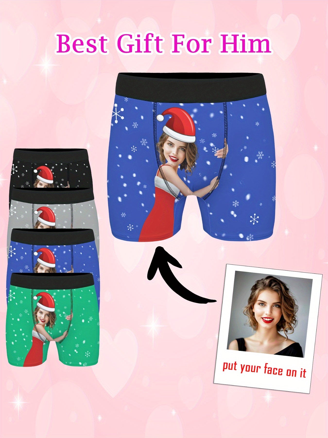 Boxer Uomo Personalizzati con Foto Idea Natale