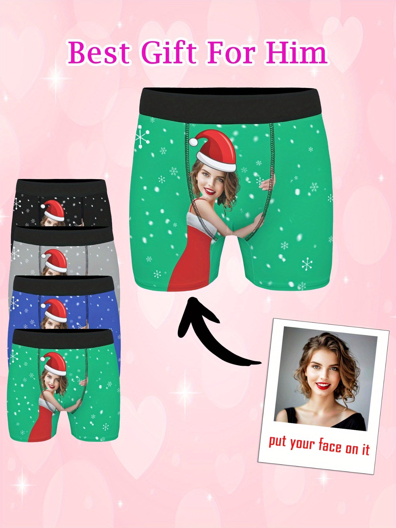 Boxer Uomo Personalizzati con Foto Idea Natale