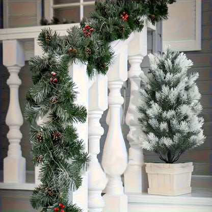 2 Alberi di Natale Artificiali con Base Nera a Spillo - Decorazione Natalizia Realistica per Interni e Esterni