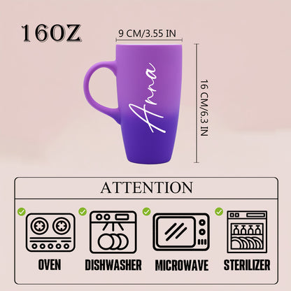 Tazza Personalizzabile con Nome Isolata in Ceramica Riutilizzabile per Caffè, Tè e Bevande Calde e Fredde  Regalo Unico