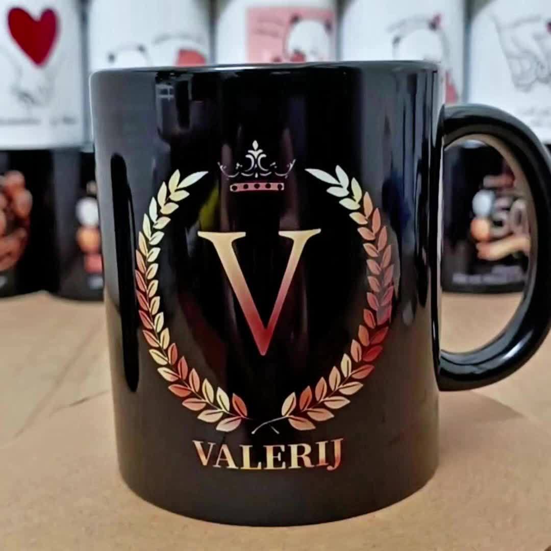 Tazza in Ceramica Personalizzata - Stampa Nome & Lettera Fortunata