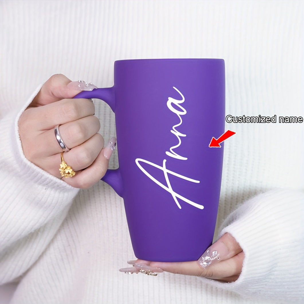 Tazza Personalizzabile con Nome Isolata in Ceramica Riutilizzabile per Caffè, Tè e Bevande Calde e Fredde  Regalo Unico