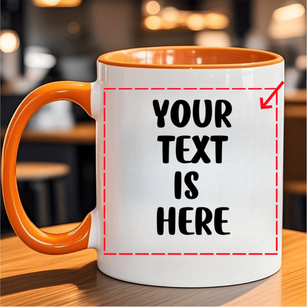 Tazza Personalizzata con Testo Stampato su Entrambi i Lati - 6 Colori Disponibili
