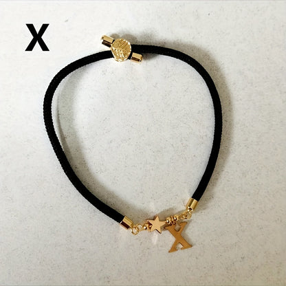 Braccialetto Regolabile con Lettere e Pendente Stella