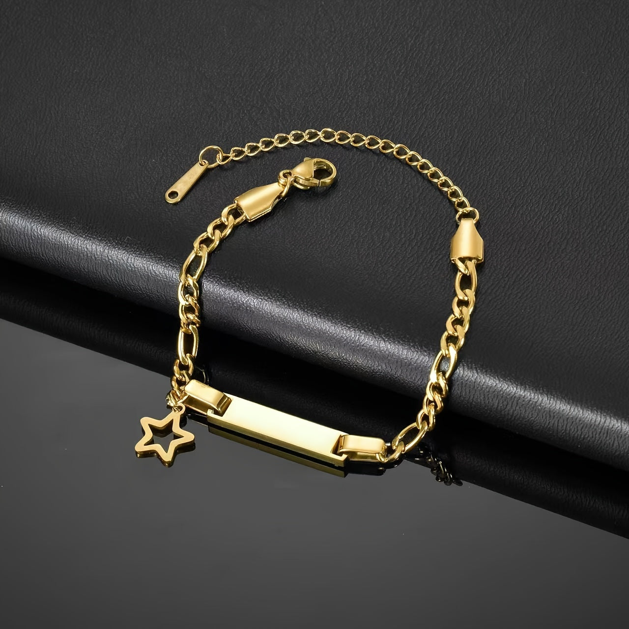 Braccialetto o Cavigliera Personalizzata Placcata Oro in Acciaio Inossidabile