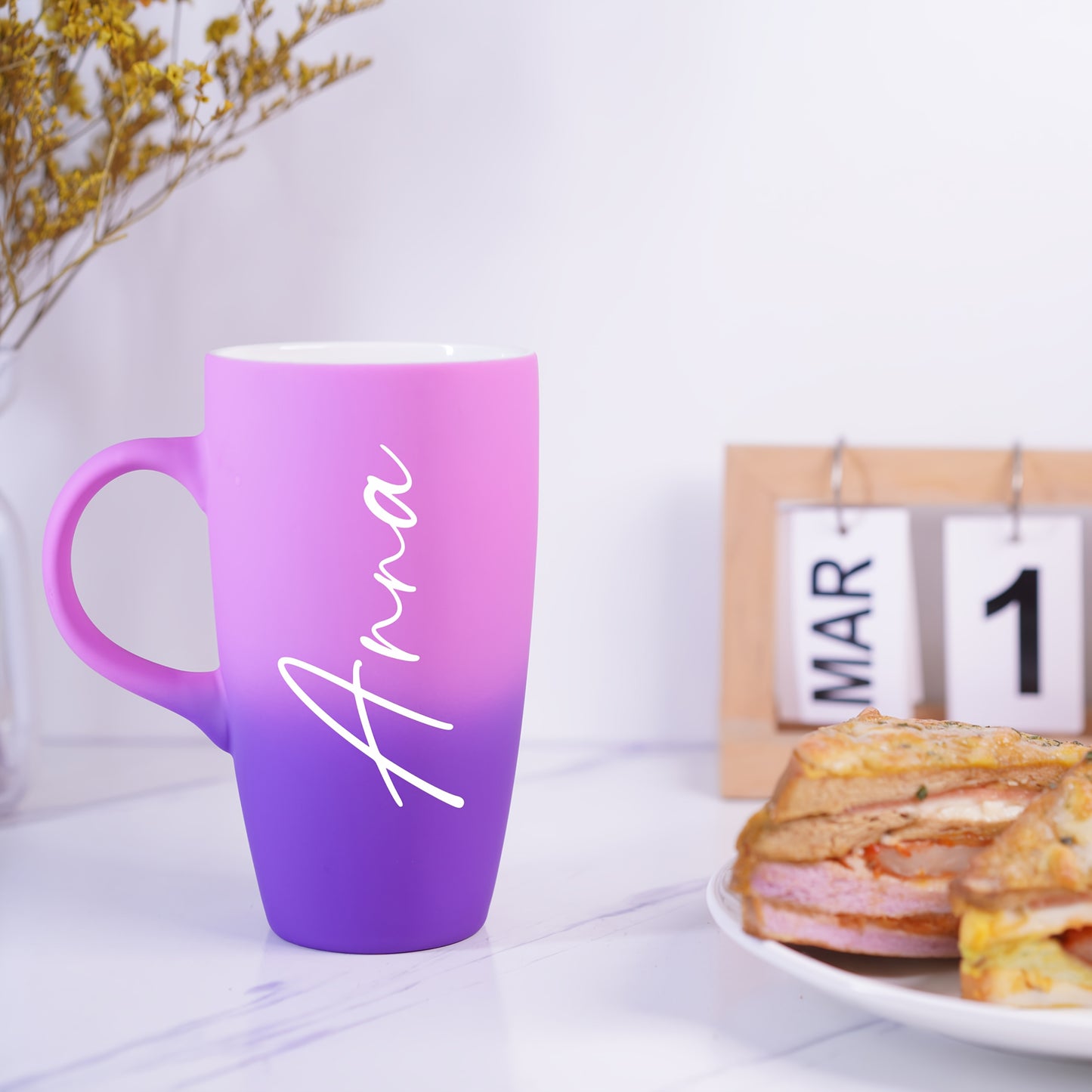 Tazza Personalizzabile con Nome Isolata in Ceramica Riutilizzabile per Caffè, Tè e Bevande Calde e Fredde  Regalo Unico