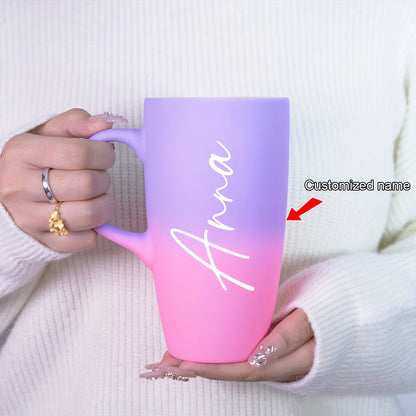 Tazza Personalizzabile con Nome Isolata in Ceramica Riutilizzabile per Caffè, Tè e Bevande Calde e Fredde  Regalo Unico