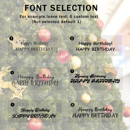 Set da 5 Palline di Natale Personalizzate Con Nome Rosse / Golden