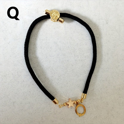 Braccialetto Regolabile con Lettere e Pendente Stella