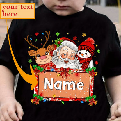 Maglietta Natale Bambino Personalizzata 🎄 |  Babbo Natale & Renna