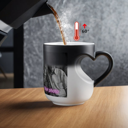 Tazza Magica Personalizzata con Foto Manico a Cuore