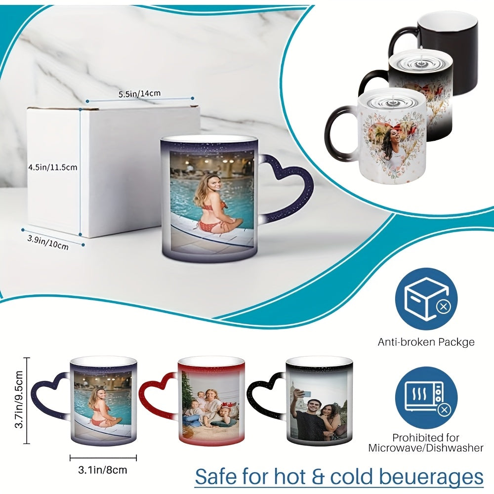 Tazza Magica Personalizzata con Foto - Tazza Ceramica Termosensibile che Cambia Colore
