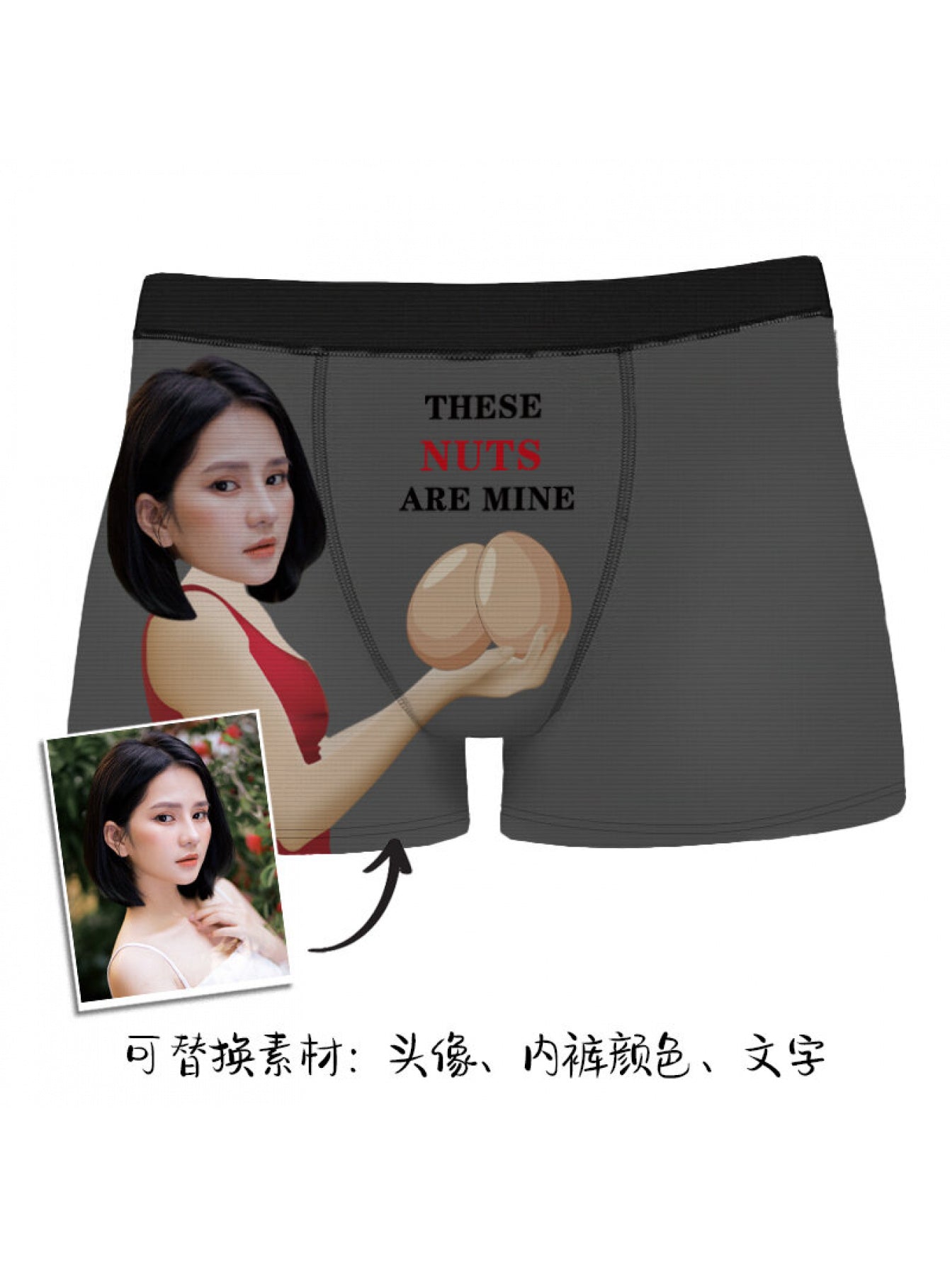 Boxer Uomo Divertenti Personalizzati Foto Idea Regalo Natale