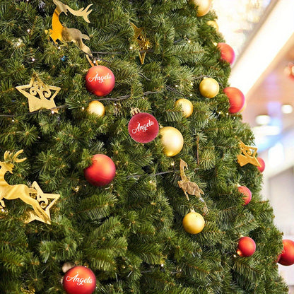 Set da 5 Palline di Natale Personalizzate Con Nome Rosse / Golden