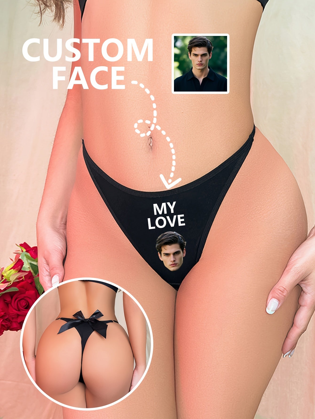 Perizoma Sexy Personalizzabile con Foto Donna a Vita Bassa