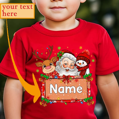 Maglietta Natale Bambino Personalizzata 🎄 |  Babbo Natale & Renna