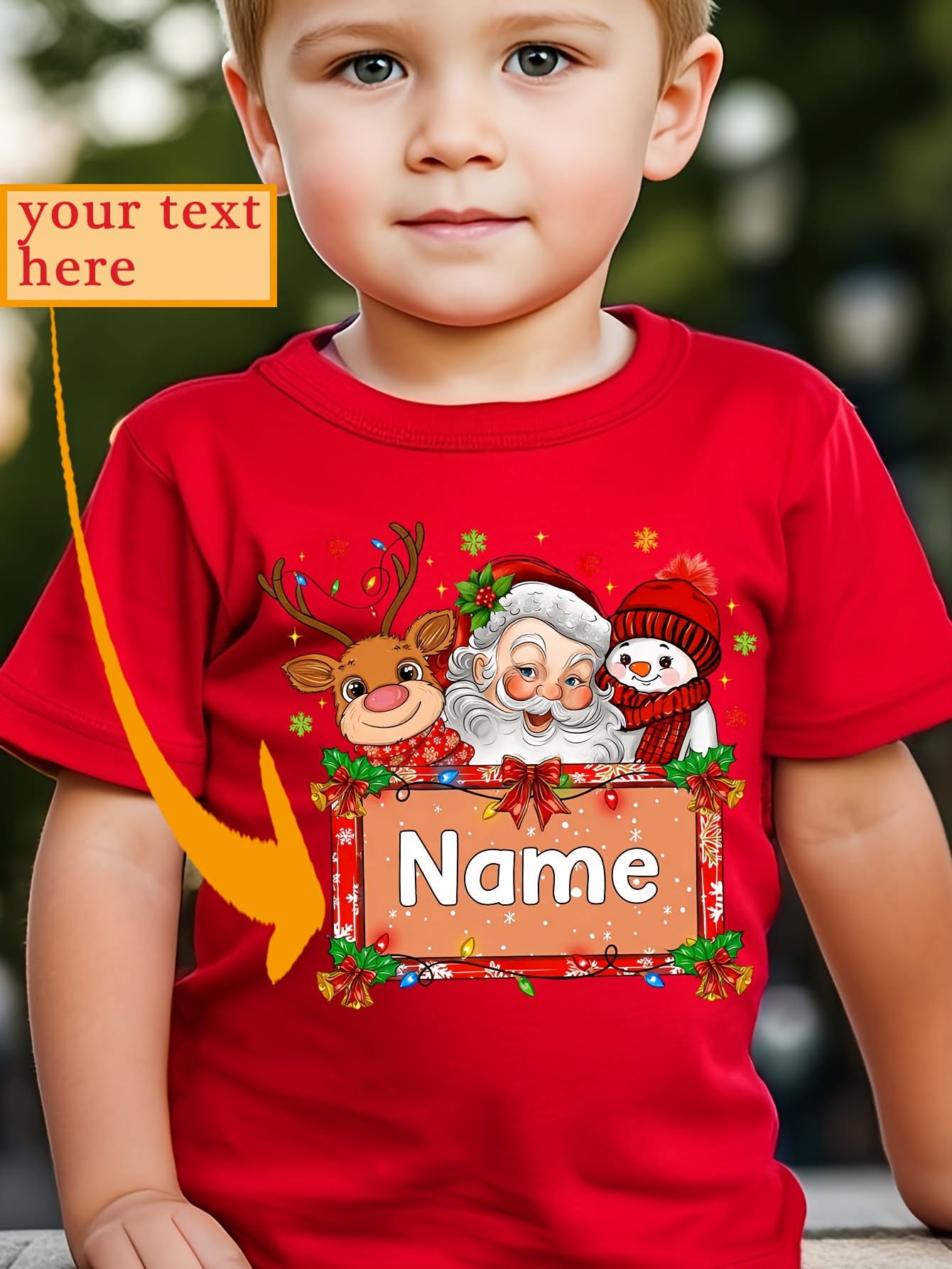 Maglietta Natale Bambino Personalizzata 🎄 |  Babbo Natale & Renna