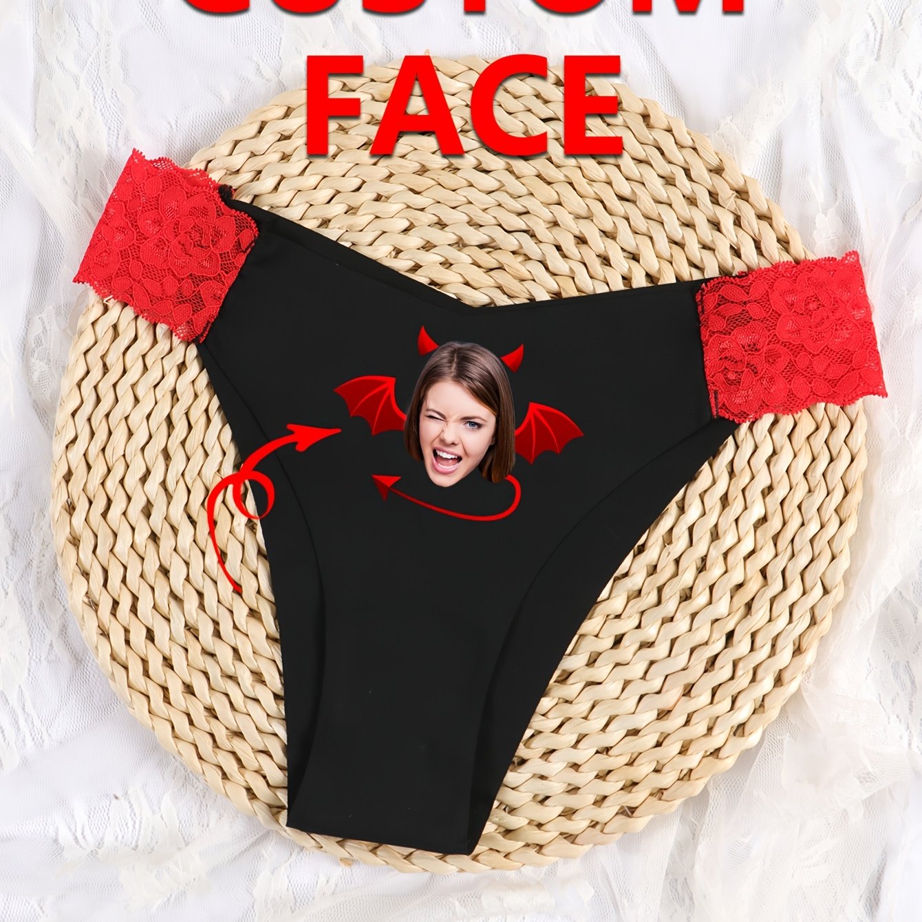 Mutandine in Pizzo Personalizzate per Donna - Design Foto Personalizzato