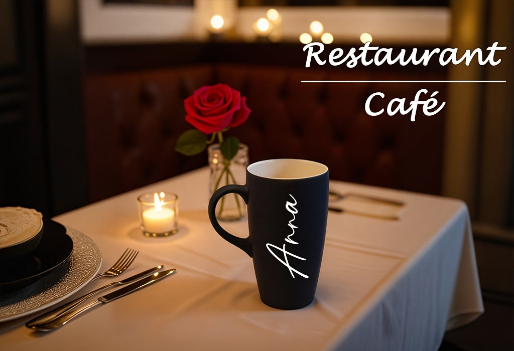 Tazza Personalizzabile con Nome Isolata in Ceramica Riutilizzabile per Caffè, Tè e Bevande Calde e Fredde  Regalo Unico