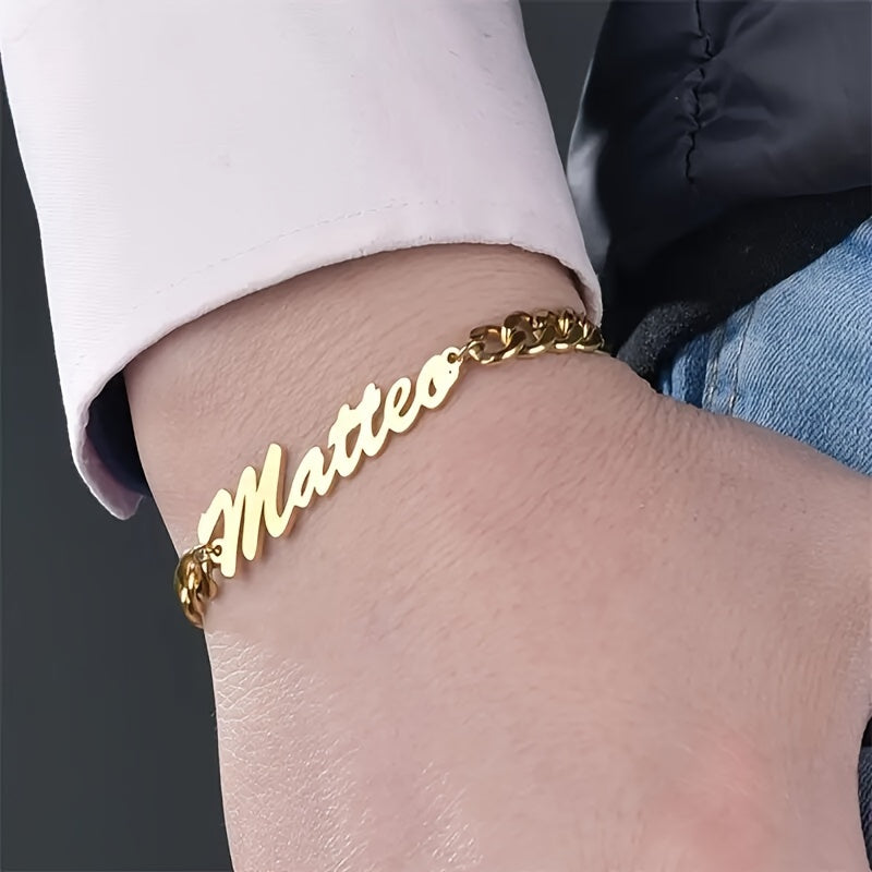 Braccialetto Personalizzato con Nome per Uomo
