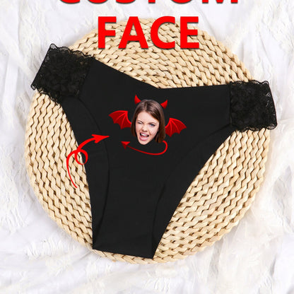 Mutandine in Pizzo Personalizzate per Donna - Design Foto Personalizzato
