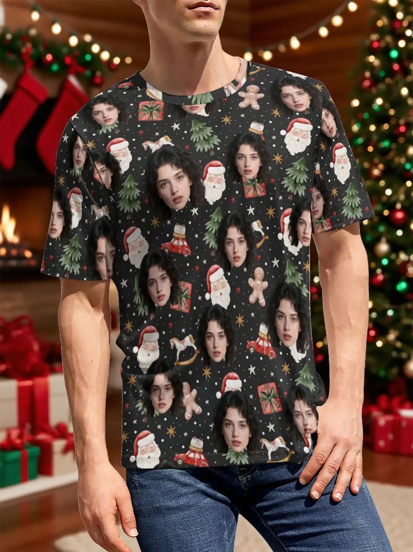 Maglietta di Natale Personalizzata da Uomo 🎅