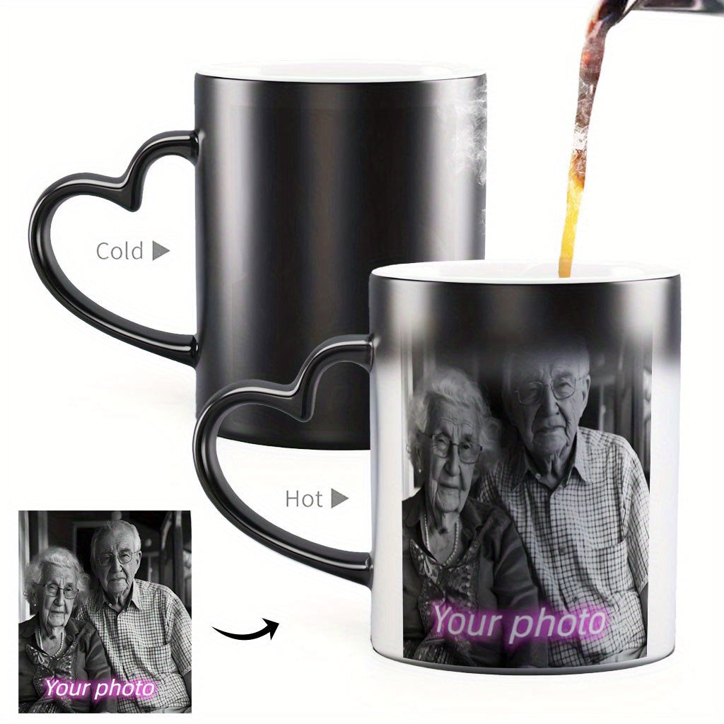 Tazza Magica Personalizzata con Foto Manico a Cuore