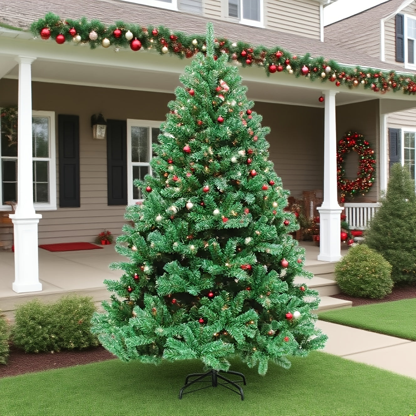 24 Solar Terms Universal New Style Luxury Wide Encryption Simulation V-Shaped Branches Christmas Tree Christmas Decoration Green General Tree