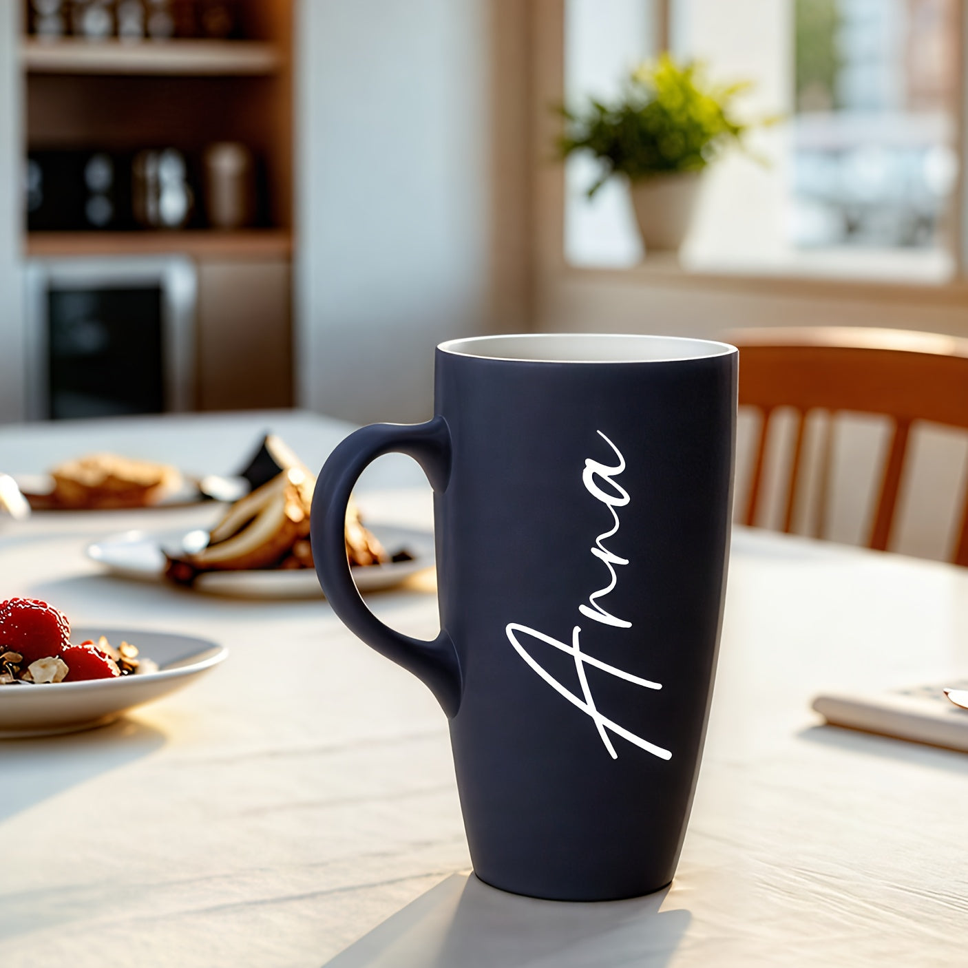 Tazza Personalizzabile con Nome Isolata in Ceramica Riutilizzabile per Caffè, Tè e Bevande Calde e Fredde  Regalo Unico