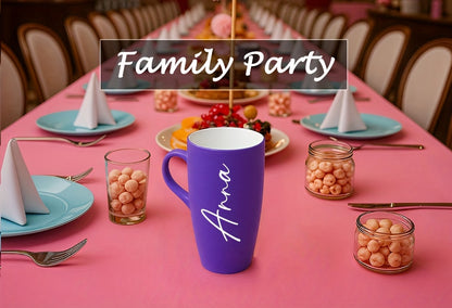 Tazza Personalizzabile con Nome Isolata in Ceramica Riutilizzabile per Caffè, Tè e Bevande Calde e Fredde  Regalo Unico