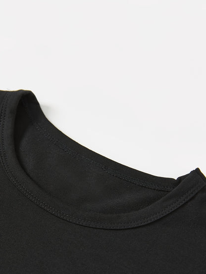 Maglietta Natalizia Nera per Bambini con Nome Albero di Natale