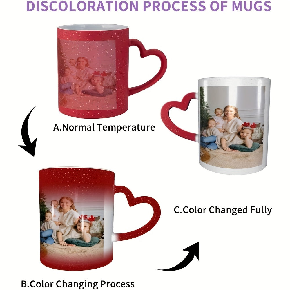 Tazza Magica Personalizzata con Foto - Tazza Ceramica Termosensibile che Cambia Colore