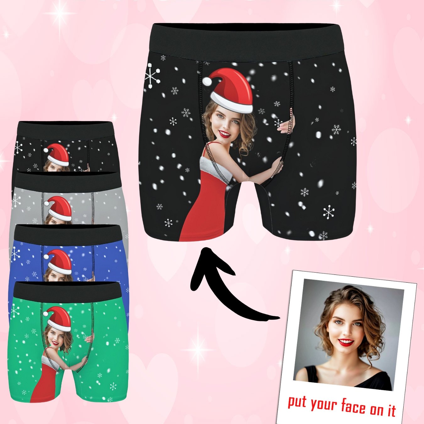 Boxer Uomo Personalizzati con Foto Idea Natale