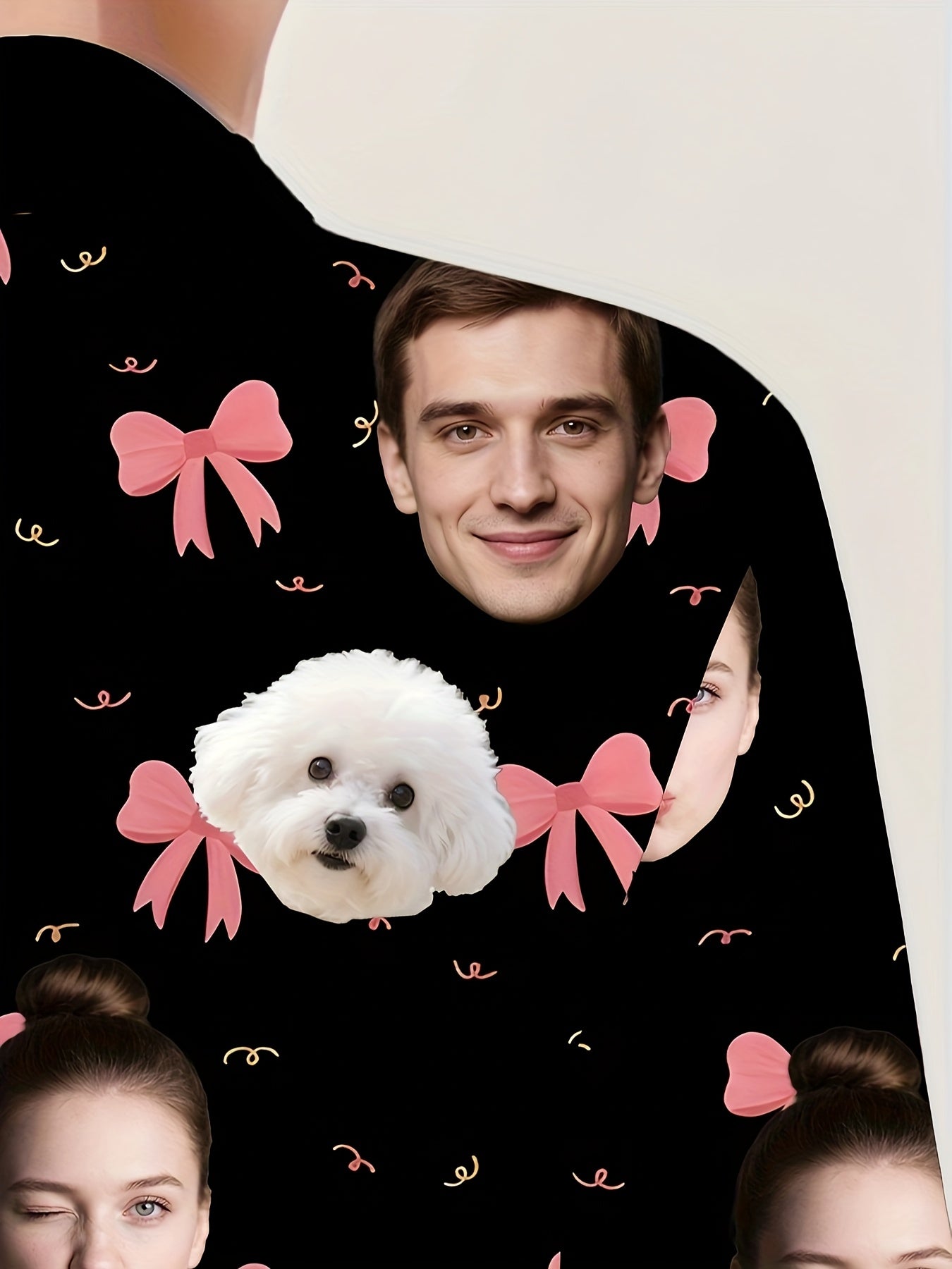 Pigiama Natalizio Personalizzato Donna con Foto del Viso – Idea Regalo Divertente e Comoda per Natale