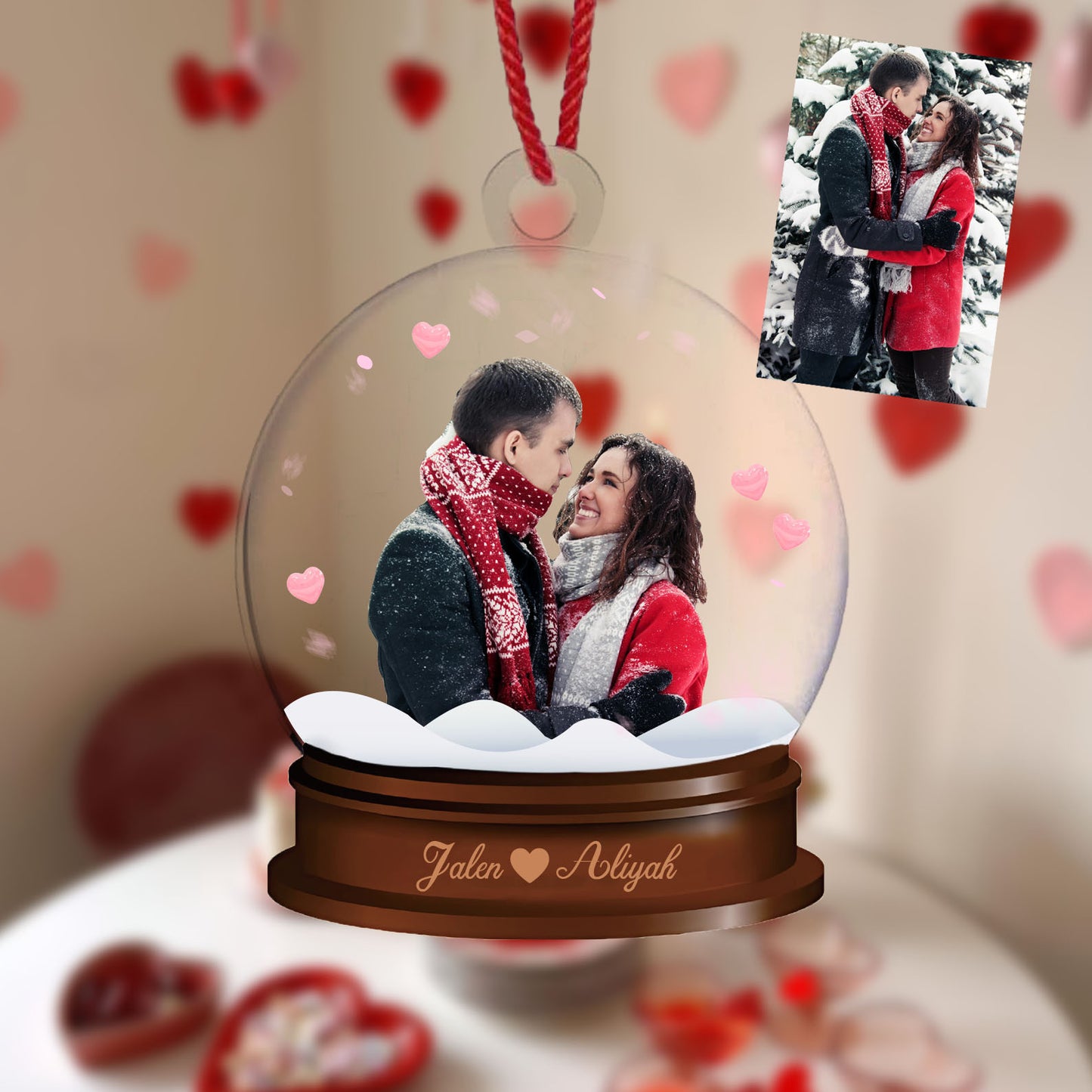 Pallina Decorativa Natalizia Personalizzata con Foto