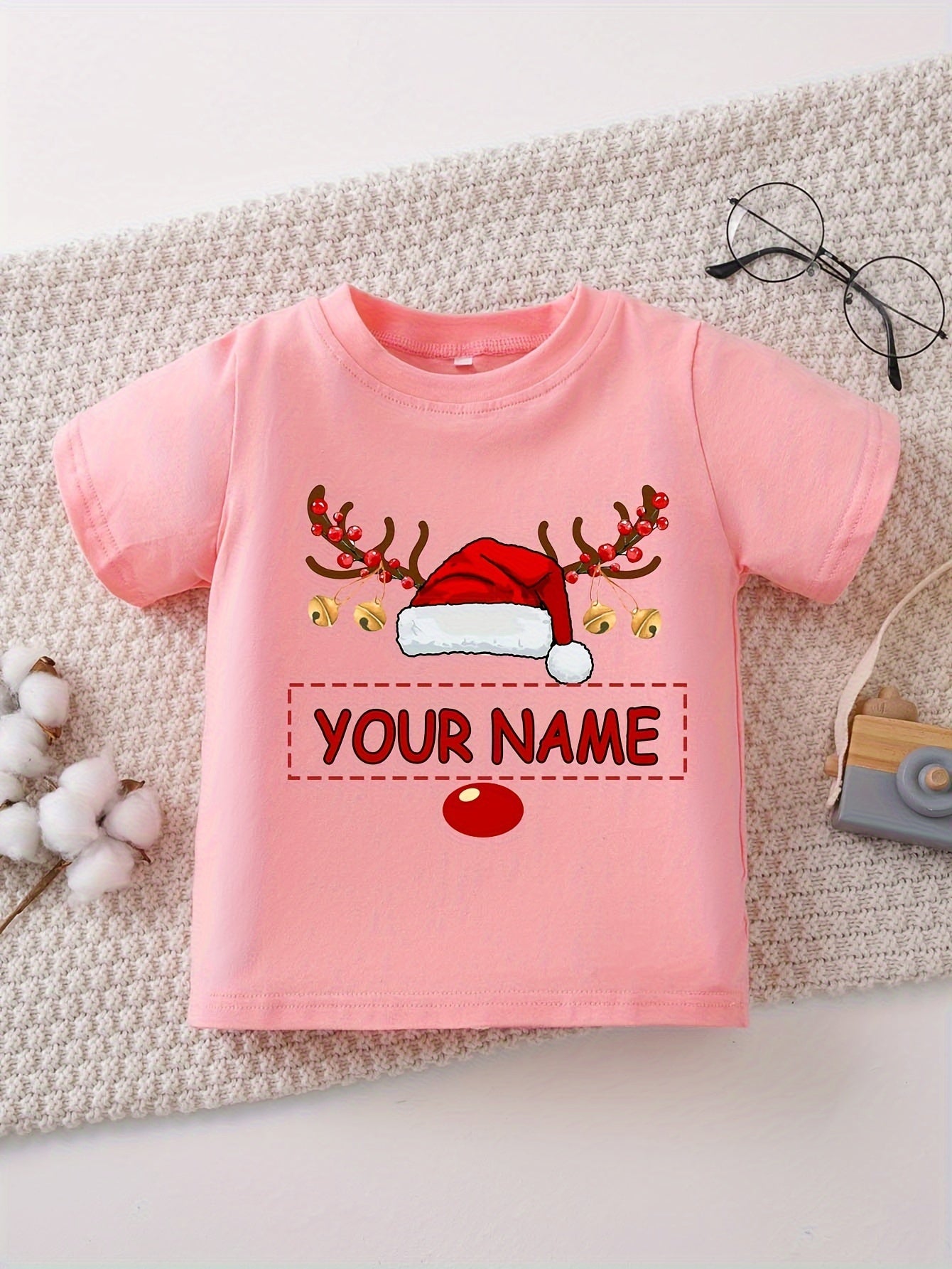 Maglietta di Natale Personalizzata per Bambina 🎀 | Con Nome