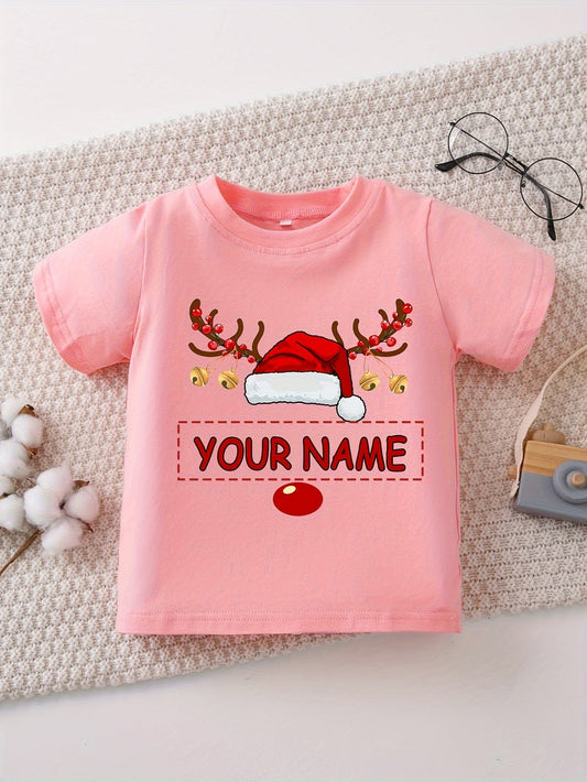 Maglietta di Natale Personalizzata per Bambina 🎀 | Con Nome